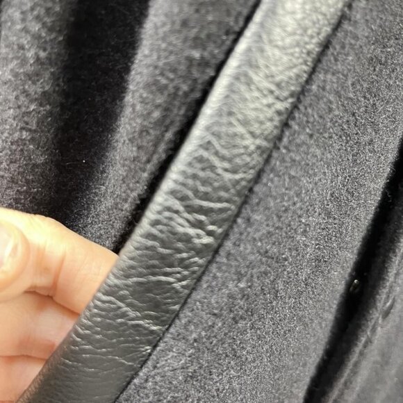 Avis Corporate Lead Program Jacket Mens Medium Black Wool Leather Varsity Bomber - Picture 11 of 16